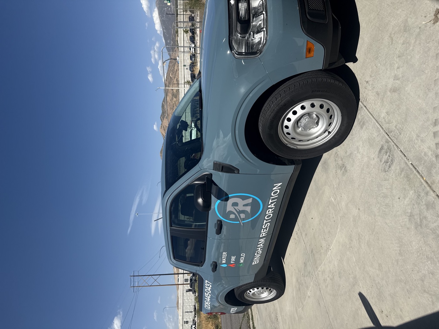 Bingham Restoration truck wrap — Summit Wraps, Utah