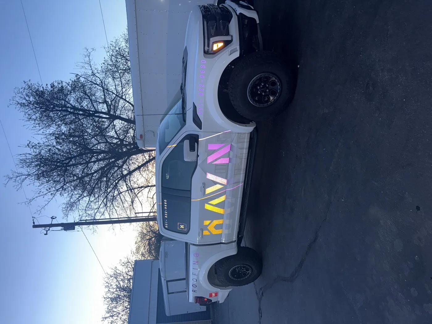 Havn Roofing Ford Raptor wrap by Summit Wraps Utah