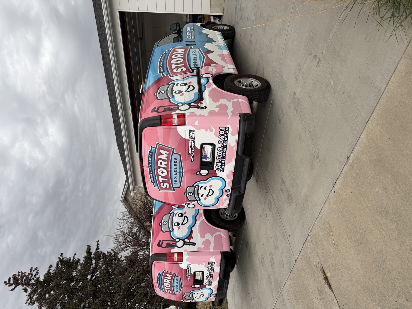 Storm Sprinklers fleet van wraps — fleet branding Utah