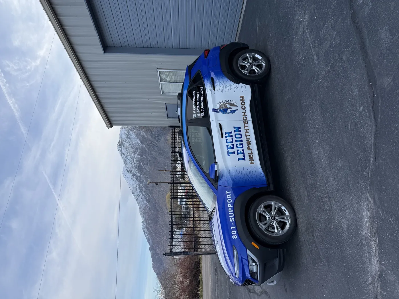 Tech Legion vehicle wrap with bold business branding by Summit Wraps Utah