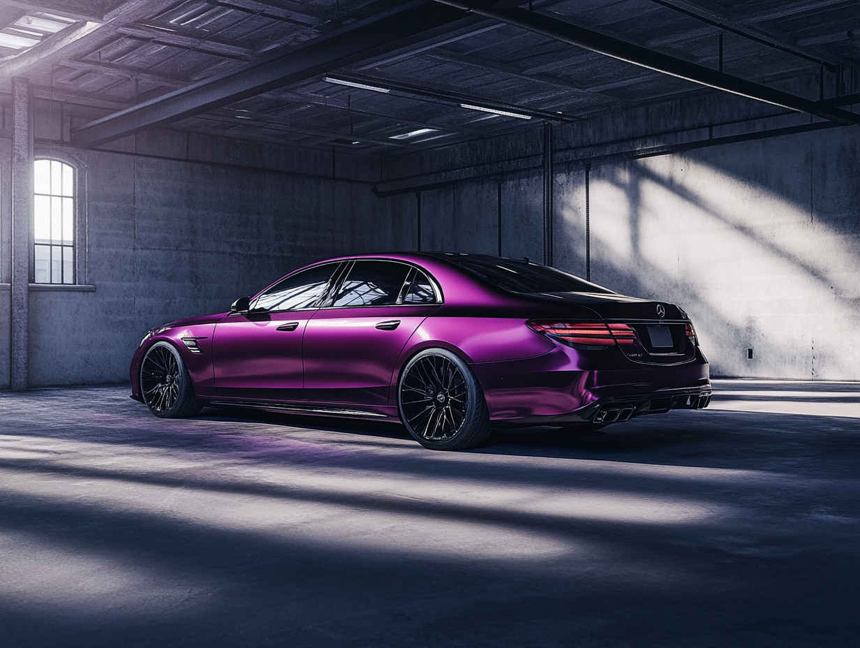 Matte purple color change wrap — Summit Wraps Utah