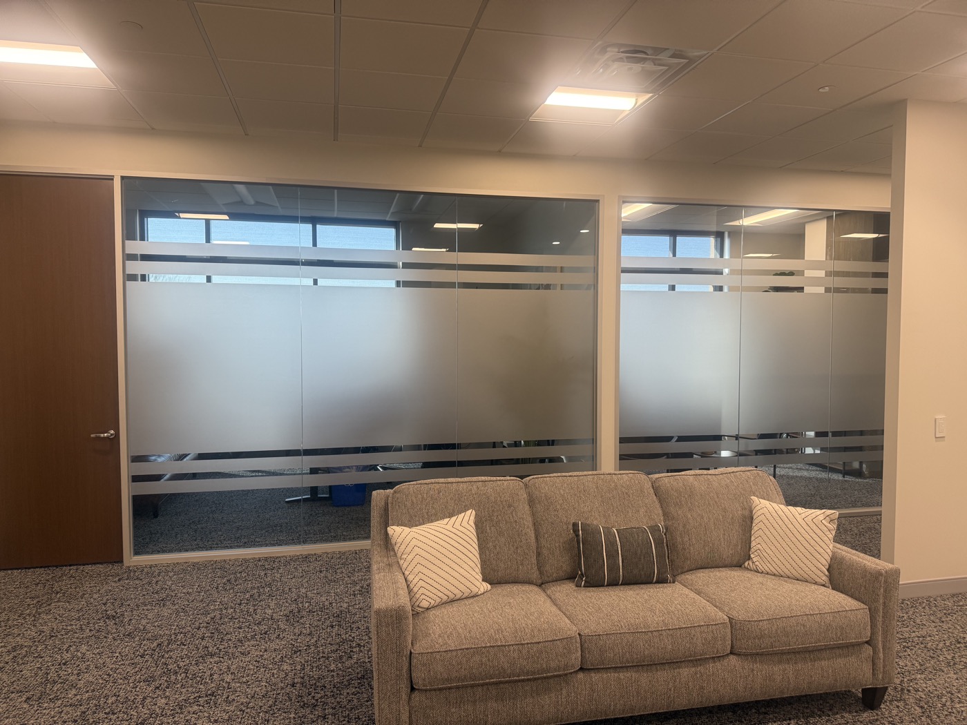 Office frosted window graphics — Summit Wraps Utah